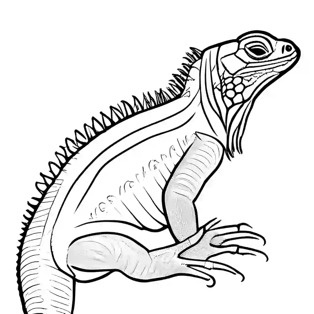 Marine iguana coloring pages